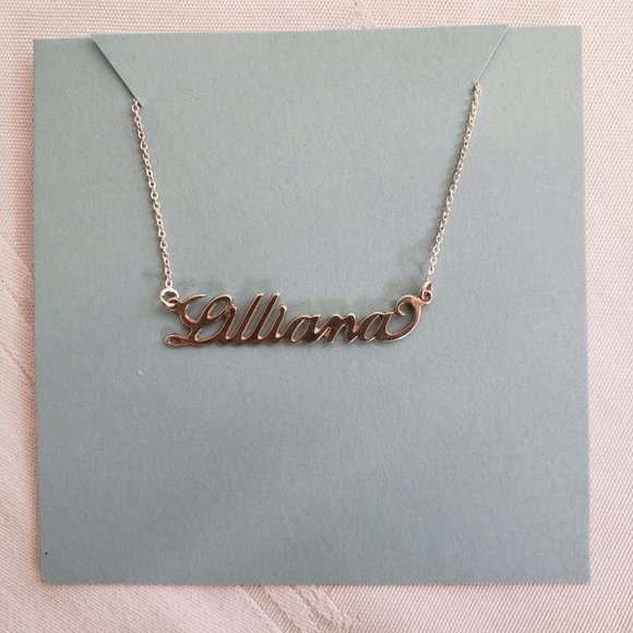 LILLIANA monogram name Sterling silver 925 necklace. 16" - Picture 2 of 4